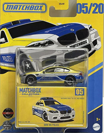 Matchbox Koleksiyon Araçlar GBJ48 - JCL36 BMW M5 POLICE