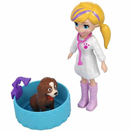 Polly Pocket Mobil Veteriner Kliniği Aracı GFR04 Lisanslı Ürün