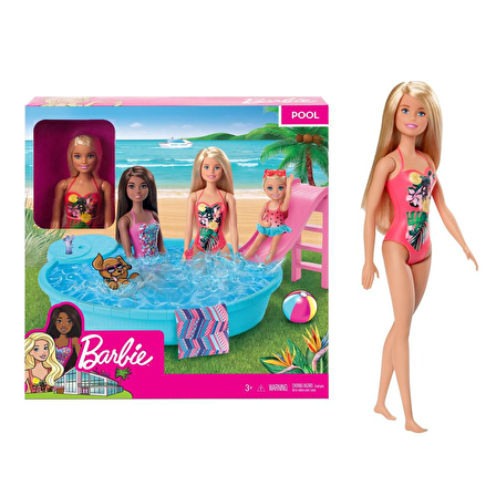 Barbie ve Eğlenceli Havuzu GHL91 Lisanslı Ürün 