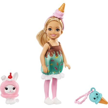 Barbie Kostümlü Chelsea ve Hayvancığı Oyun Setleri