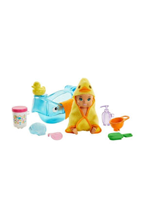Bebek Bakıcısı Özellikli Minik Bebekler Ghv83 - Sarışın - Banyo Zamanı Ghv84