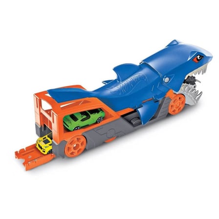 Hot Wheels Köpek Balığı Taşıyıcı Tır - Fırlatıcılı Araba Taşıyıcı Seti