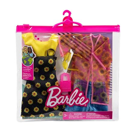 GWF04 Barbie nin Kıyafet Koleksiyonu 2 li Paketler / +3 yaş