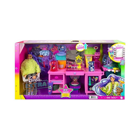 Barbie Extra Güzellik Seti GYJ70 1 Barbie +45 parça 