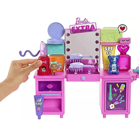 Barbie Extra Güzellik Seti GYJ70 1 Barbie +45 parça 