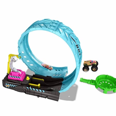 Hot Wheels Monster Trucks Karanlıkta Parlayan Çemberde Yarış Seti - Neon Aksiyonlu Oyun Seti