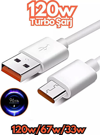 Xiaomi Mi Uyumlu Turbo Hızlı Şarj Kablosu 67W 6A Redmi Note 11 Pro 5G Note 12 T Pro Note 13 Pro 5G