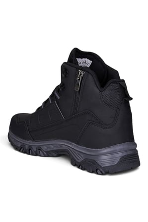 Günlük Erkek Siyah Bot Bağcıklı Tırtık Kaymaz Taban Outdoor Ayakkabı  888