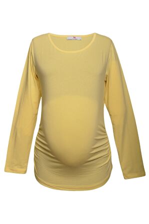 LuvmaBelly 2301-2309 Pamuklu Uzun Kollu Hamile T-S