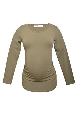 LuvmaBelly 2301-2309 Pamuklu Uzun Kollu Hamile T-S