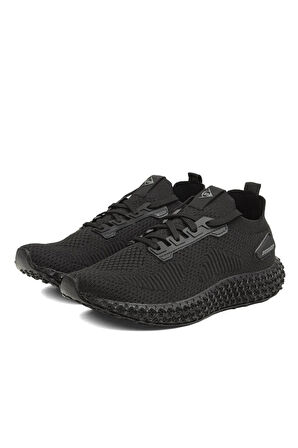DUNLOP Orthopedix 1855 Siyah Anatomik Fileli Kumaş Erkek Bağcıklı Sneaker Spor Ayakkabı