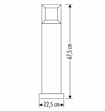 Cata Milan Bahçe Armatürü E-27 Duylu 67,5Cm