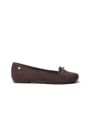 Mel By Melissa Glow III 32129 Brown Kadın Ayakkabı PVC Babet Siyah Zımba Detaylı ve Kokulu
