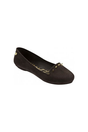 Mel By Melissa Glow III 32129 Brown Kadın Ayakkabı PVC Babet Siyah Zımba Detaylı ve Kokulu