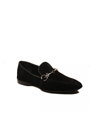 Cesare Paciotti 51341CA Siyah Süet Deri Loafer Erkek Ayakkabı