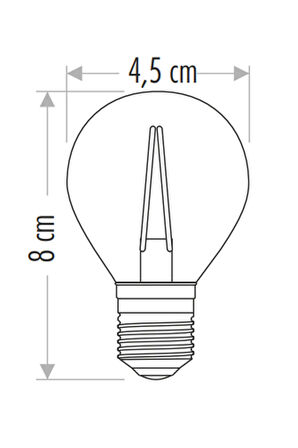 5 ADET CT 4288 Cata 4W Flament Led Ampul Günışığı 3200k E27 Duy