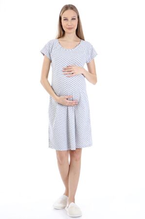 Luvmabelly MYRA9582 Yandan Çıt Çıtlı Hamile Geceli