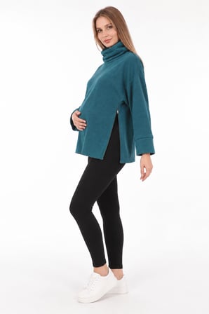 Luvmabelly MYRA4281 Fermuarlı Hamile Sweatshirt -Y