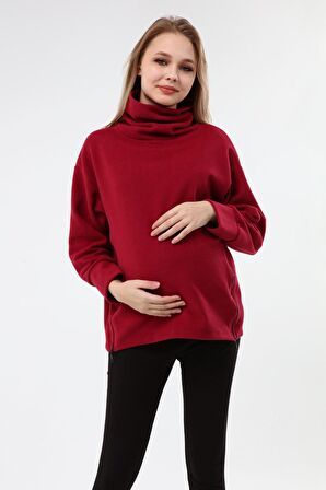 Luvmabelly MYRA4282 Fermuarlı Hamile Sweatshirt -B