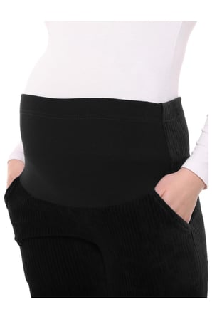 Luvmabelly MYRA8510 Beli Ayarlanabilir Kışlık Kadife Hamile Pantolonu -Siyah