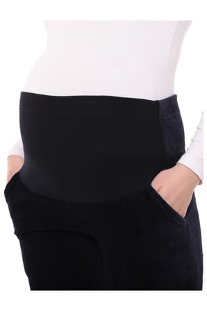 Luvmabelly MYRA8511 Beli Ayarlanabilir Kışlık Kadife Hamile Pantolonu -Lacivert