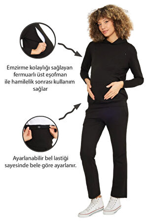 Luvmabelly - MYRA8700 - Hamile ve Emzirme Eşofman Takımı