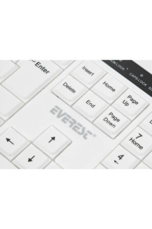 Km-6121 Beyaz Kablosuz Q Slim Klavye + Mouse Set Türkçe Q