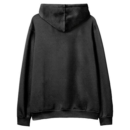Key  Baskılı Siyah Hoodie
