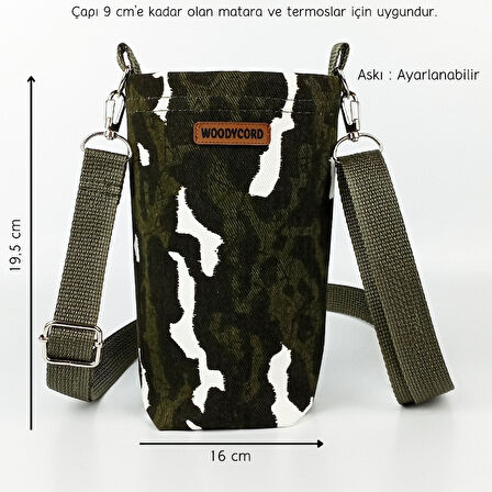  Woodycord 1 Litrelik Matara Kılıfı Su Şişesi Taşıma Çantası Matara ve Termos Kılıfı Kamuflaj