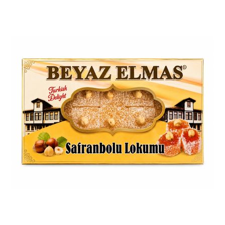 Beyaz Elmas Safranbolu Lokumu 200 Gr - Fındıklı Geleneksel Türk Lokumu - Hindistan Cevizli İkramlık Lokum