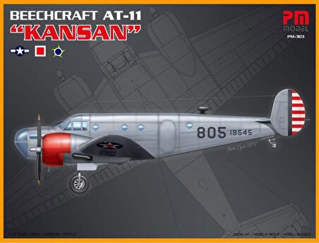 Beechcraft At 11 Kansan PM Model Demonte Plastik Uçak Maket Kiti