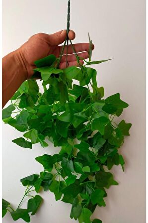 100 Cm 5 Dal Islak, Gerçek Dokulu Yapay Sarmaşık Yeşil Hedera Sarkan Bitki Dekoratif Yapay Çiçek