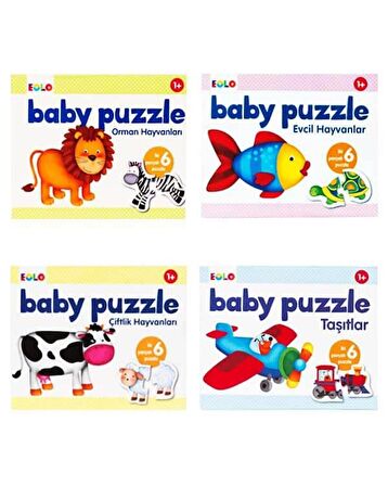 +1 Yaş 4'lü Baby Puzzle Seti (Eolo Yayınları)