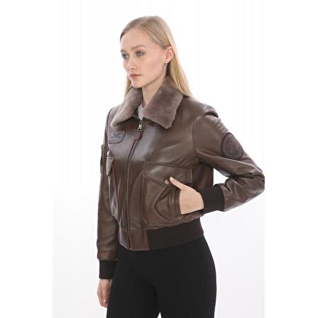 CAT3B (KOYU KAHVE) DERI Kadın PILOT MONTU