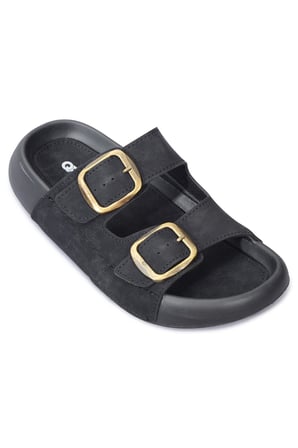 QRAMED Orthopedix Çift Bantlı Tokalı Unisex Spor Terlik QR25100