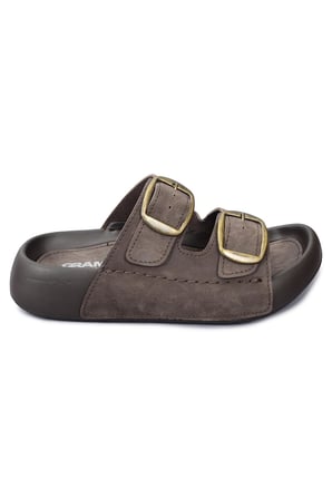 QRAMED Orthopedix Çift Bantlı Tokalı Unisex Spor Terlik QR25100
