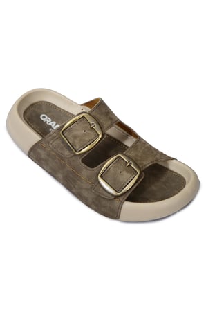 QRAMED Orthopedix Çift Bantlı Tokalı Unisex Spor Terlik QR25100