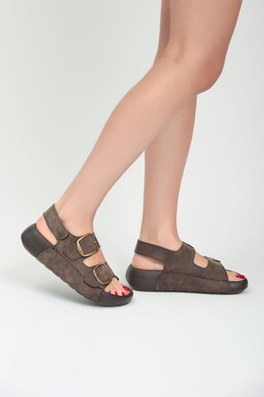 QRAMED Orthopedix Çitf Bantlı Tokalı Unisex Spor Sandalet QR25207