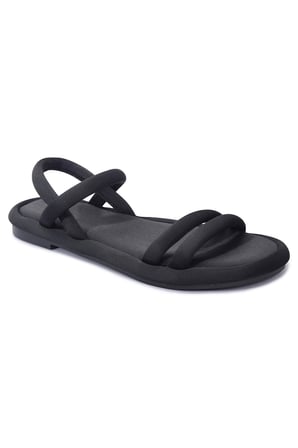 QRAMED Orthopedix Esnek Şık Kadın Sandalet Scuba Kumaş DÜZ QR25203
