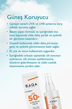 BAGA GÜNEŞ KORUYUCU KREM SPF+