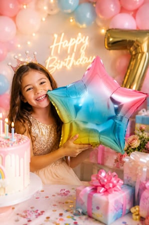 Folyo Balon Yıldız Rainbow 18 İnç 45 cm Renkli Doğum Günü Parti Kutlama Süsleme Dekor Balonu