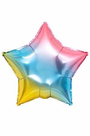 Folyo Balon Yıldız Rainbow 18 İnç 45 cm Renkli Doğum Günü Parti Kutlama Süsleme Dekor Balonu