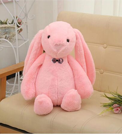 Uyku Arkadaşım PAPYONLU Uzun Kulak Bunny Peluş Tavşan 65 cm