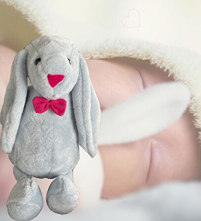 Uyku Arkadaşım PAPYONLU Uzun Kulak Bunny Peluş Tavşan 65 cm