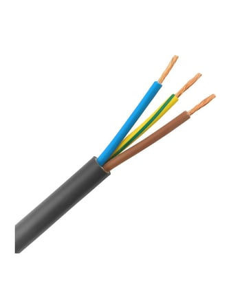 Öznur 3x2.5 mm Siyah TTR Çok Telli Kablo H05VV-F 1 METRE
