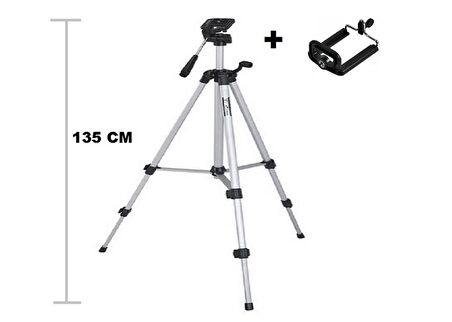 Tripod : Telefon ve Kamera Tutucu Ayak + Telefon Tutucu - 105Cm