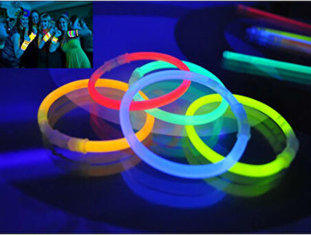 10 Adet Glow Stick Bracelet Fosforlu Kırılan Çubuk Bileklik