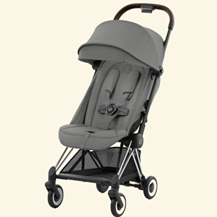 Cybex Coya Mirage Grey-Chrome | Kabin Boy Lüks Bebek Arabası (çanta dahil)