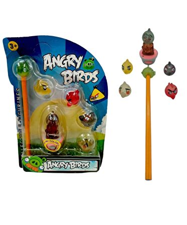 Angry Birds Mini Karakterler ve Kalem Süsleri Angry Birds Oyuncakları