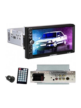 jameson js-1998-7'' tek din-KABLOSUZ CARPLAY-AYARLANABİLİR-BT-USB-FM-MP3-ARKASI KISA-DABIL TEYP-KAMERA HEDİYELİ